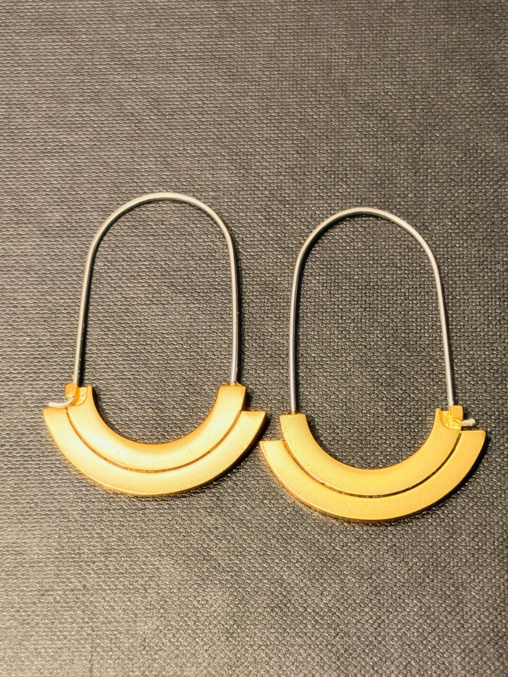 Madewell Gold Tiered Arc Hoop Earrings